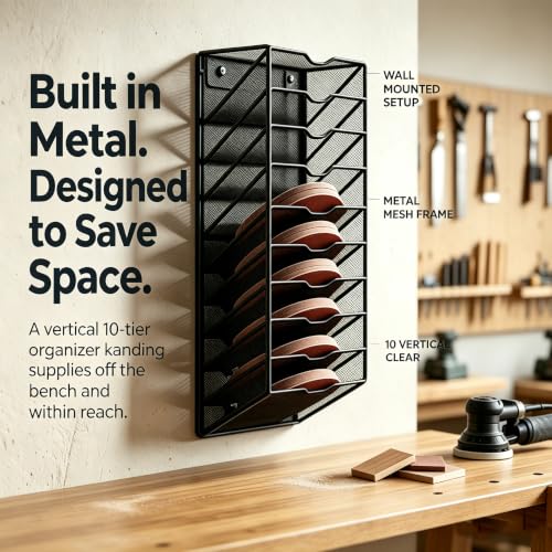 Sandpaper Organizer for 5 & 6 Inch Sanding Discs
