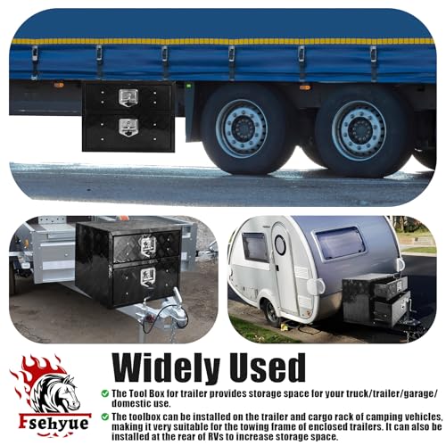 Underbody Truck Tool Box 24"x 18"x 20" Heavy Duty Double