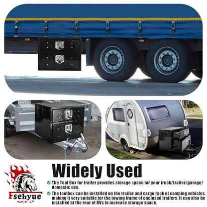 Underbody Truck Tool Box 24"x 18"x 20" Heavy Duty Double