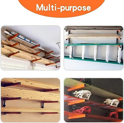 Wall Mount Wood Organizer and Lumber Storage Rack with 3