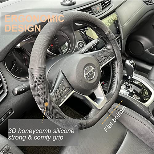D Shaped Comfy Grip Steering Wheel Cover 14.5