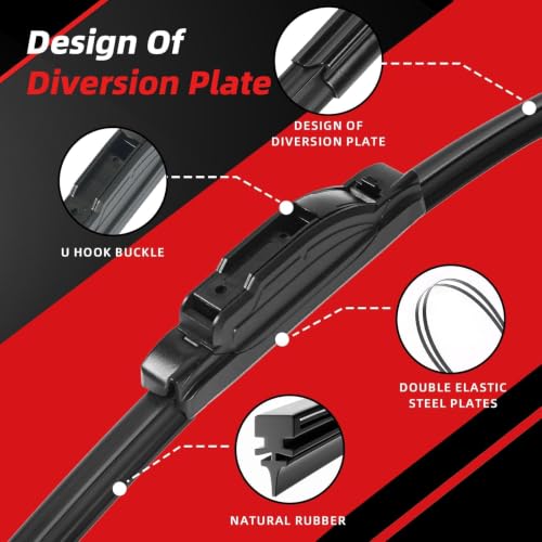 26"+21"+12" Windshield Wiper Blades Replacement for Acura MDX 2007