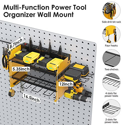Modular Power Tool Organizer Wall Mount Charging Station