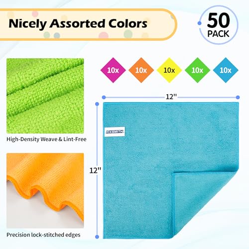 Microfiber Cleaning Cloth (50 Count)