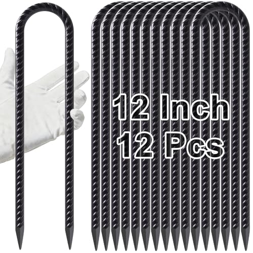 Trampoline Stakes Heavy Duty 12 Inch Trampoline Anchors High Wind (20 Count)