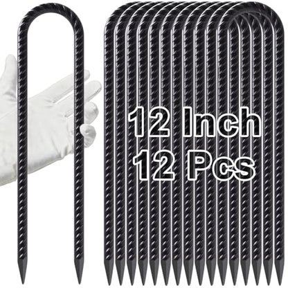 Trampoline Stakes Heavy Duty 12 Inch Trampoline Anchors High Wind (20 Count)
