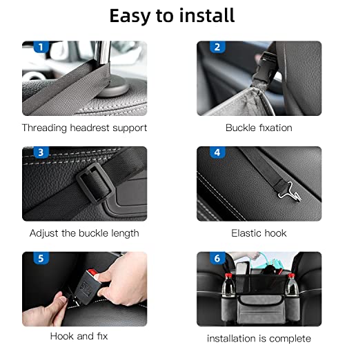 Car Suede Seat Organizer High