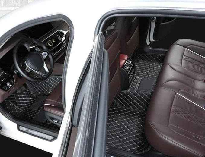 SARAHS Customized car Floor mats -Suitable for 99% of Cars, SUVs, and Trucks - car Pads to Protect Vehicle Interior Floor Accessories (Pink and Black)