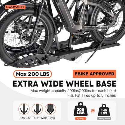 CyberRack E2 EBike Rack with Ramp for 2 EBikes