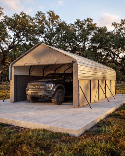12x25x9 ft Metal Carport Oversized