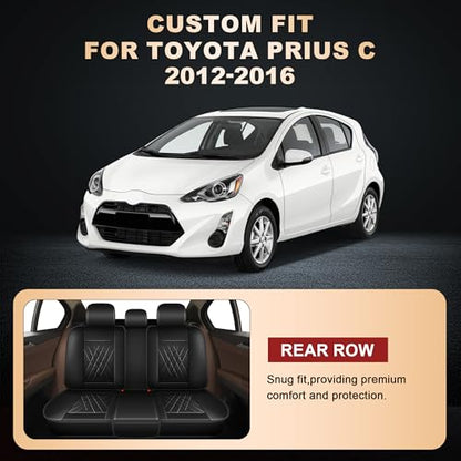 2 Front Car Seat Covers for Toyota Prius C 2012