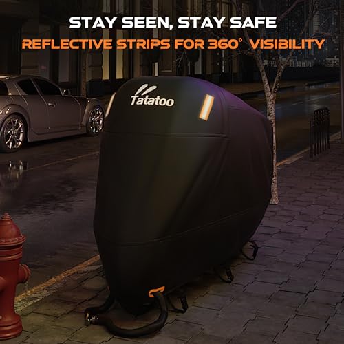 Heavy Duty Motorcycle Cover Waterproof Outdoor Storage Fits Up to 112.2"