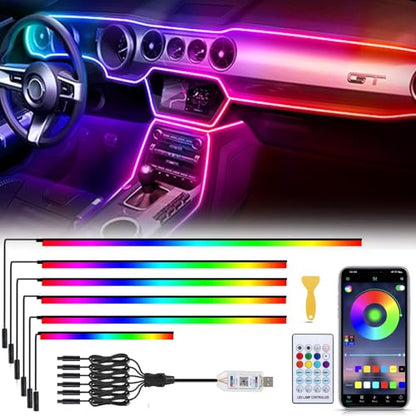 Acrylic 6 in 1 Car LED Lights Interior (25 Ounce)