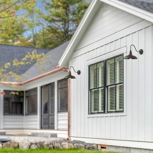 14in Dome Outdoor Gooseneck Lights for Barn