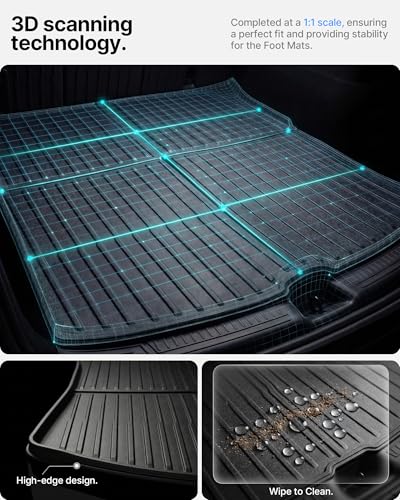 Cargo Liner for Tesla Model Y Juniper Trunk Mat Frunk Front & Rear Trunk Tray Mats All Weather Protector Anti