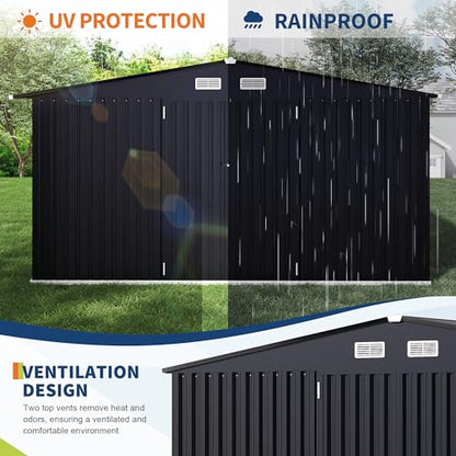 8x10 FT Metal Storage Sheds Outdoor
