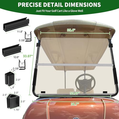 Golf Cart Foldable Windshield 3