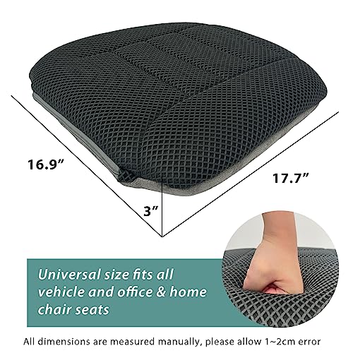 17.7"L×16.9"W ×3"H Car Booster Seat Cushion Raise Height for Short People
