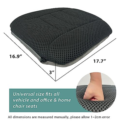 17.7"L×16.9"W ×3"H Car Booster Seat Cushion Raise Height for Short People