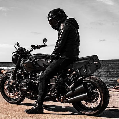 Motorcycle Saddle Bags Leather Motorcycle Luggage Bag with Gun Holsters For Softails Sportsters and Choppers Tool Bags