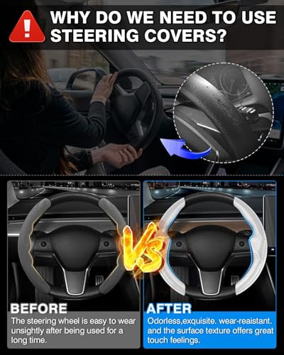 Custom for Tesla Steering Wheel Cover