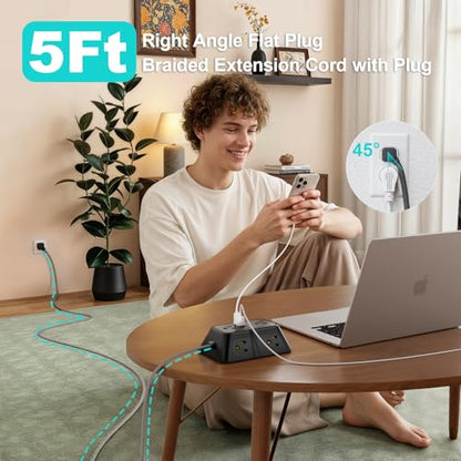 Surge Protector Power Strip with 6 Widely AC Outlets 4 USB Ports
