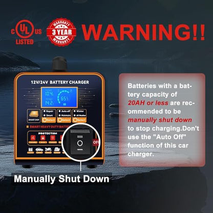 12V 24V Heavy Duty Car Battery Charger
