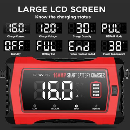 16 Amp Smart Battery Charger