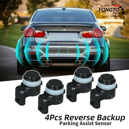 4PCS Reverse Parking Assist Sensors 6MK25TZZAA Backup Bumper Sensor Compatible with Ram 1500 2500 3500 2019