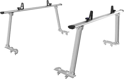 Rockland Adjustable Universal Aluminum Truck Ladder Rack, 800 LBS Capacity, 13.7" x 66.5" x 28", 45"-66" Adjustable Truck Bed Width, Extendable Truck Ladder Rack with Non Drilling C-Clamps