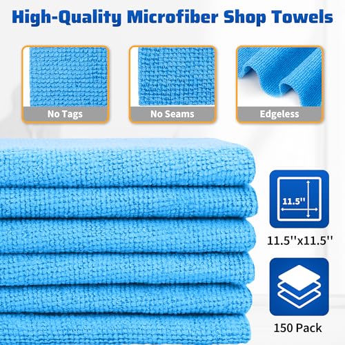 Shop Towels 150 Pack Cleaning Rags Microfiber Towels (150 Count)