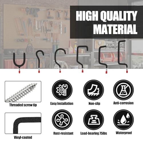 Garage Hooks Heavy Duty (6 Count)