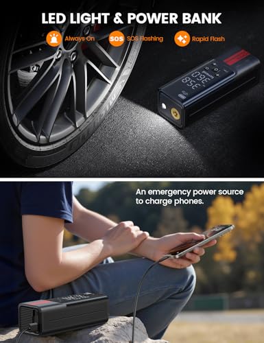 Portable Car Tire Inflator Air Compressor 4X Faster 150 PSI