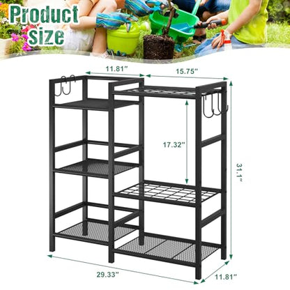 Garden Tool Organizer with Large Hooks