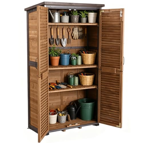 5FT Outdoor Storage Shed with 3