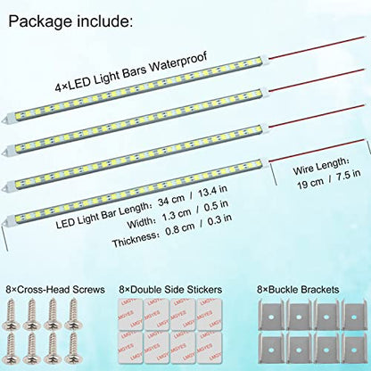 12V LED Light Bar Waterproof (4 Count)