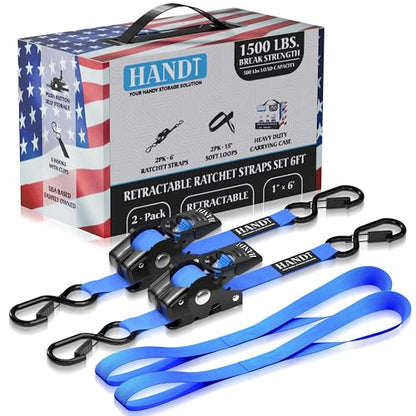 USA Based Retractable Ratchet Straps (2 Count)