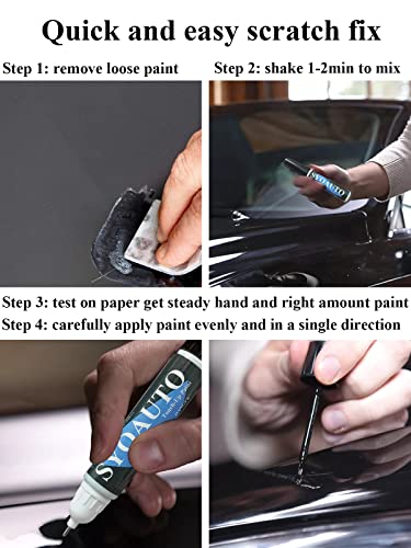 Lunar Silver NH830M Touch Up Paint Fit for Honda Auto Touch up Paint Scratch Repair Pen Brush and Tip 2 in 1 Lunar Silver NH830M