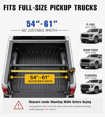 54" 61" Adjustable Truck Bed Extender Fit for Ford F