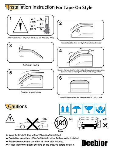 Window Visors for 08 (4 Count)
