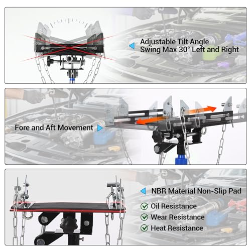 Dual Plunger Hydraulic Transmission Jack 1322lbs Capacity
