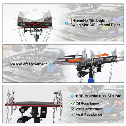 Dual Plunger Hydraulic Transmission Jack 1322lbs Capacity