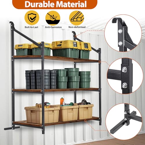 2 Pack Hanging Heavy duty Adjustable Shelf 56.5x22 Cargo Container Shelving units (2 Count)
