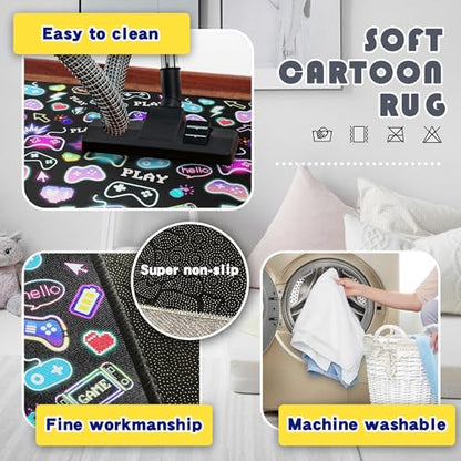 59"x39" Gaming Play Rug for Bedroom (16.25 Sq Ft)