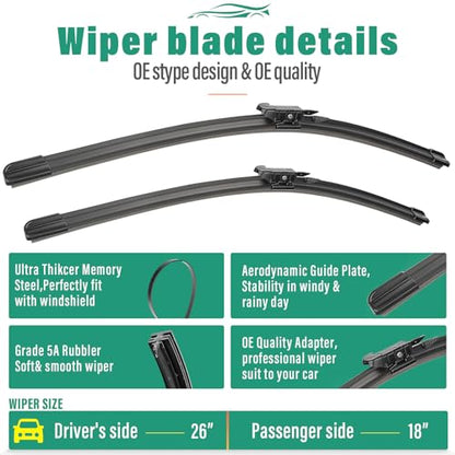 Windshield Wiper Blades Replacement for Lincoln Corsair 2020
