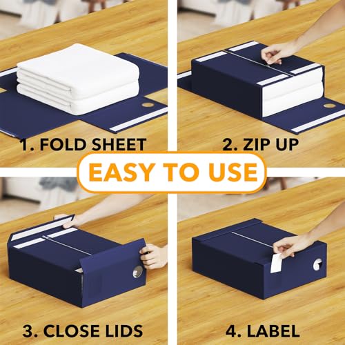 9 Pack Bed Sheet Organizers and Storage (9 Count)