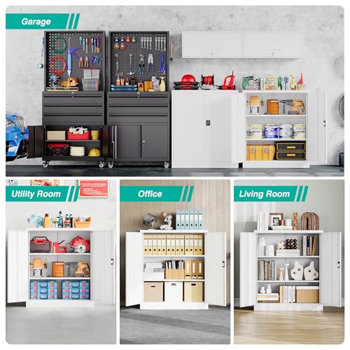 Small Metal Cabinet with Shelves