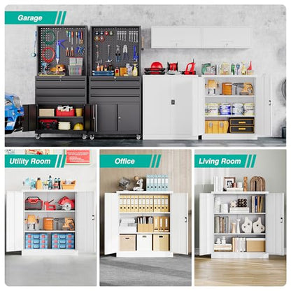 Small Metal Cabinet with Shelves