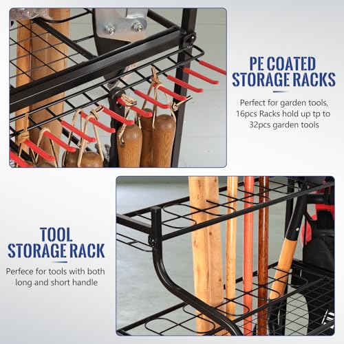 Rolling Garden Tool Organizer for Garage