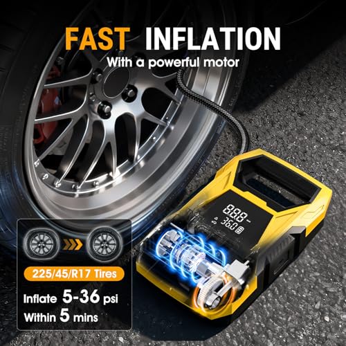 Cordless Tire Inflator Portable Air Compressor (2 pound(s))